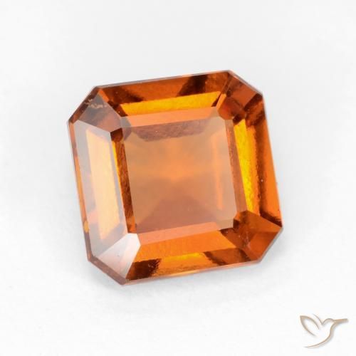 Grenat Hessonite Orange foncé naturelle Octogone / coupe Émeraude, 1.72 ct, VS