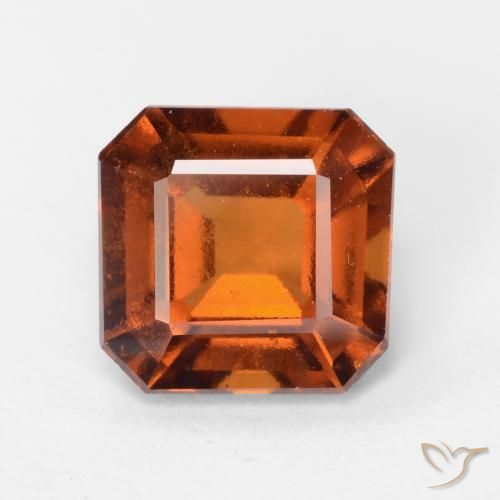 Grenat Hessonite Ambre orange naturelle Octogone / coupe Émeraude, 1.97 ct, VS