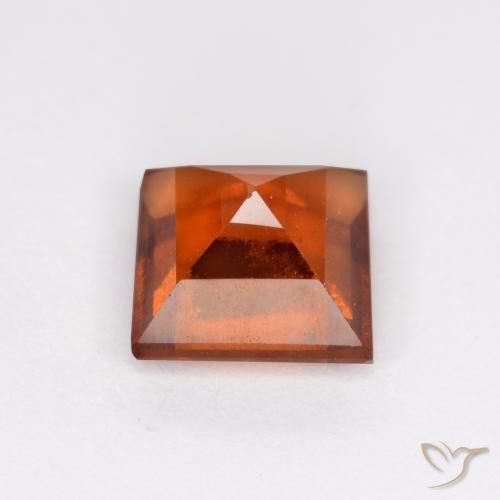Grenat Hessonite Orange moyen naturelle Carré, 1.34 ct, VS-SI