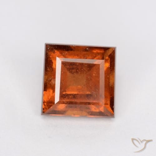 1.64ct Naturel Orange foncé Grenat Hessonite, Carré, SI