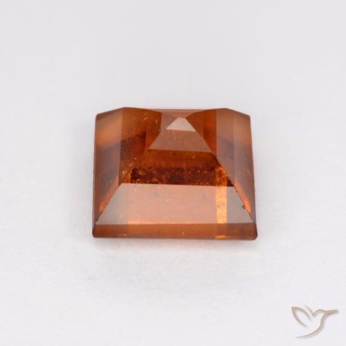 Grenat Hessonite Orange foncé naturelle Carré, 1.64 ct, SI