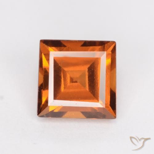 Grenat Hessonite Orange moyen naturelle Carré, 1.40 ct, VS