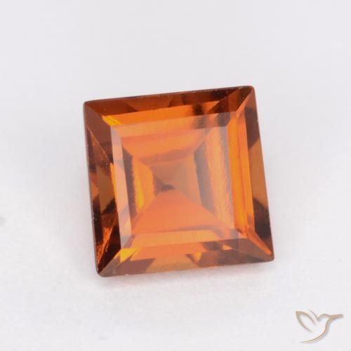 Grenat Hessonite Orange moyen naturelle Carré, 1.40 ct, VS
