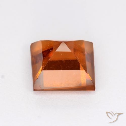 Grenat Hessonite Orange moyen naturelle Carré, 1.40 ct, VS