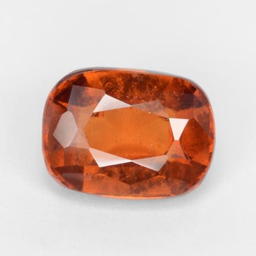 Grenat hessonite orange naturelle coupe coussin, 2,14 ct, VS-SI