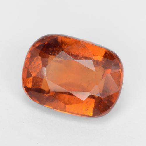 Grenat hessonite orange naturelle coupe coussin, 2,14 ct, VS-SI