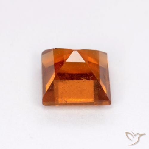Grenat Hessonite Orange foncé naturelle Carré, 1.43 ct, SI