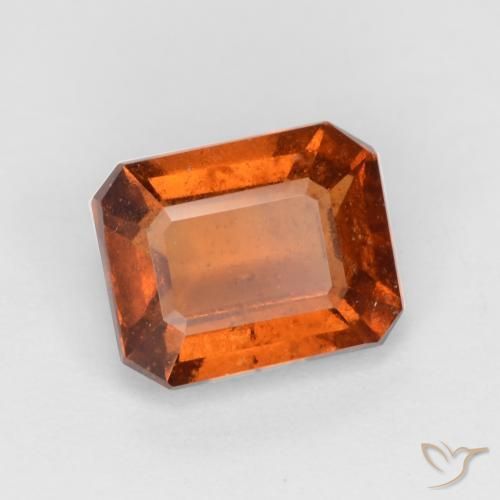 Grenat Hessonite Orange moyen naturelle Octogone / coupe Émeraude, 1.61 ct, VS-SI