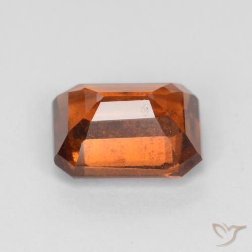 Grenat Hessonite Orange moyen naturelle Octogone / coupe Émeraude, 1.61 ct, VS-SI