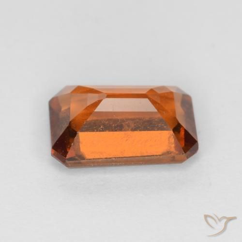 Grenat Hessonite Orange foncé naturelle Octogone / coupe Émeraude, 1.35 ct, VS