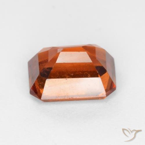 Grenat Hessonite Orange foncé naturelle Octogone / coupe Émeraude, 1.67 ct, VS-SI