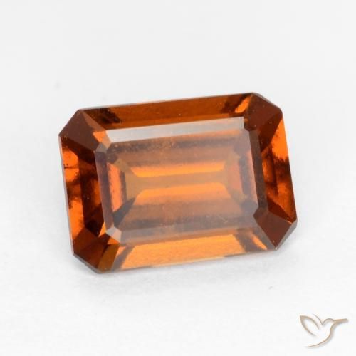 Grenat Hessonite Orange foncé naturelle Octogone / coupe Émeraude, 1.61 ct, VS