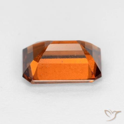 Grenat Hessonite Orange foncé naturelle Octogone / coupe Émeraude, 1.61 ct, VS