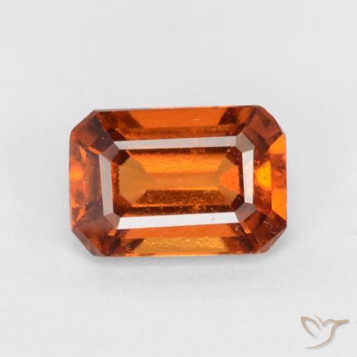 Grenat Hessonite Orange moyen-foncé naturelle Octogone / coupe Émeraude, 1.37 ct, VS