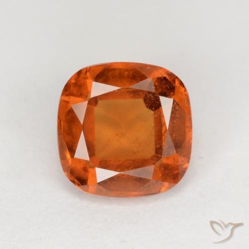 1.72ct Naturel Ambre orange Grenat Hessonite, Coussin, VS-SI