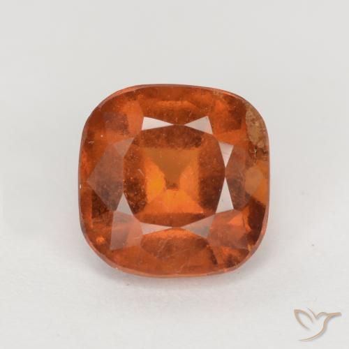 Grenat Hessonite Orange foncé naturelle Coussin, 1.97 ct, VS-SI