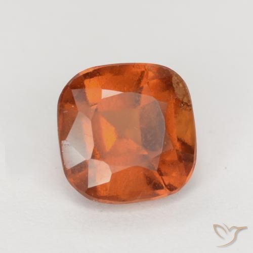 Grenat Hessonite Orange foncé naturelle Coussin, 1.97 ct, VS-SI