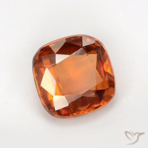 Grenat Hessonite Orange moyen-foncé naturelle Coussin, 1.82 ct, VS