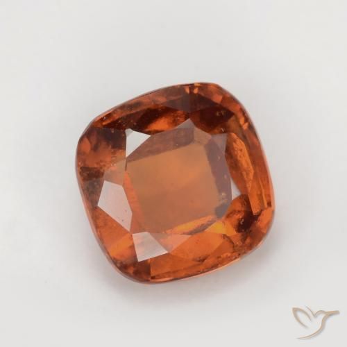 Grenat Hessonite Orange rougeâtre naturelle Coussin, 1.90 ct, VS-SI