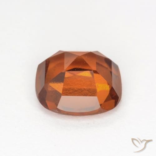 Grenat Hessonite Orange foncé naturelle Coussin, 1.75 ct, VS
