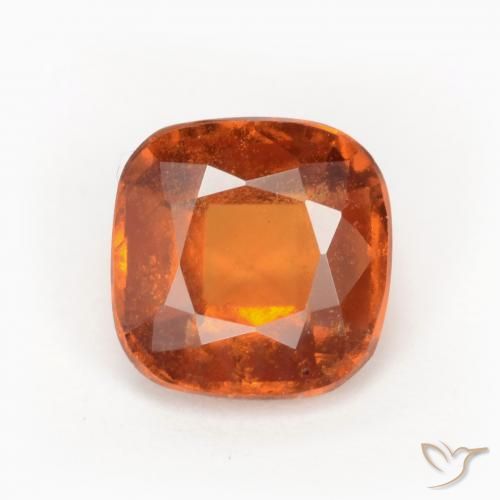 Grenat Hessonite Orange foncé naturelle Coussin, 1.81 ct, SI