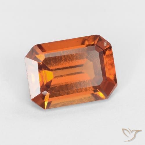 Grenat Hessonite Orange moyen-foncé naturelle Octogone / coupe Émeraude, 1.50 ct, VS-SI