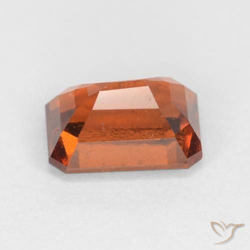 Grenat Hessonite Orange foncé naturelle Octogone / coupe Émeraude, 1.35 ct, VS-SI