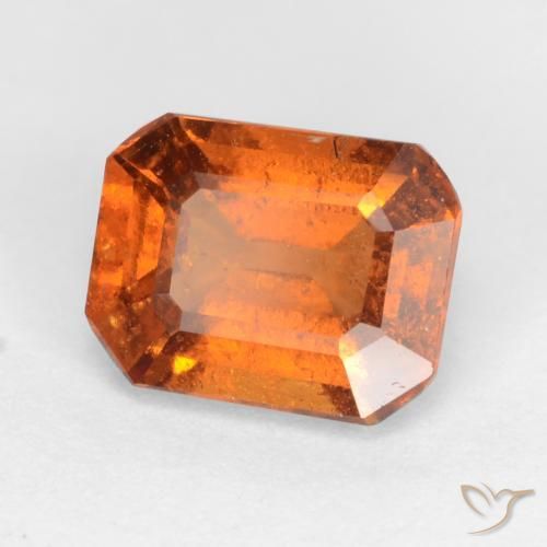 Grenat Hessonite Orange moyen-foncé naturelle Octogone / coupe Émeraude, 1.66 ct, SI
