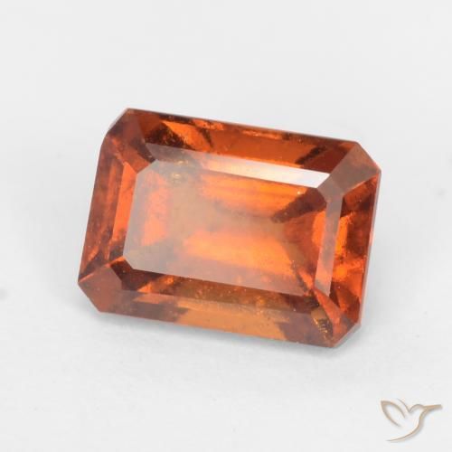 Grenat Hessonite Ambre orange naturelle Octogone / coupe Émeraude, 1.45 ct, SI