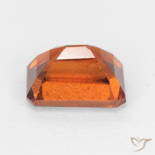 Grenat Hessonite Ambre orange naturelle Octogone / coupe Émeraude, 1.45 ct, SI