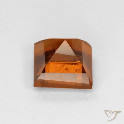 Grenat Hessonite Orange foncé naturelle Carré, 1.55 ct, VS-SI