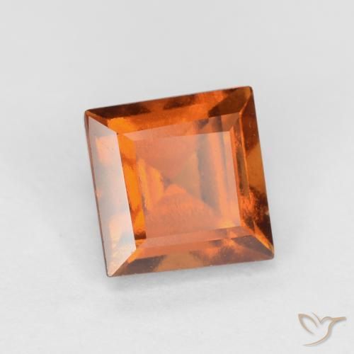 Grenat Hessonite Orange moyen-foncé naturelle Carré, 1.53 ct, VS