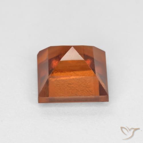 Grenat Hessonite Orange moyen-foncé naturelle Carré, 1.53 ct, VS