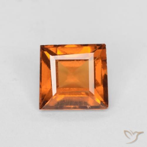 Grenat Hessonite Orange moyen naturelle Carré, 0.99 ct, VS