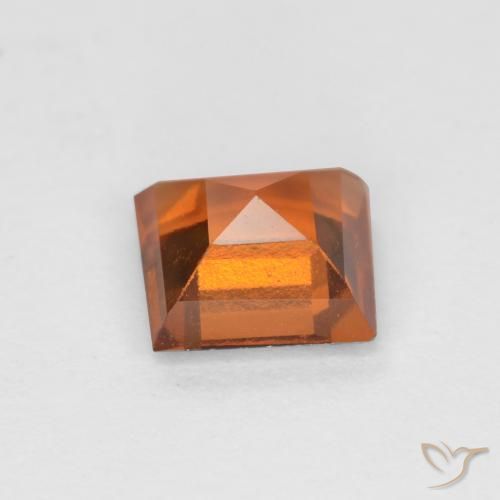 Grenat Hessonite Orange moyen naturelle Carré, 0.99 ct, VS