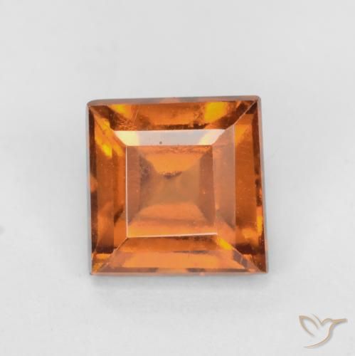 Grenat Hessonite Orange foncé naturelle Carré, 1.52 ct, VS