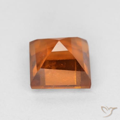 Grenat Hessonite Orange foncé naturelle Carré, 1.52 ct, VS
