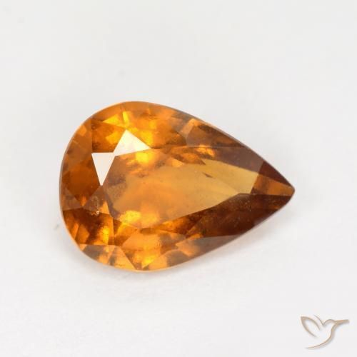 Grenat Hessonite Orange moyen naturelle En forme de poire, 1.20 ct, VS-SI