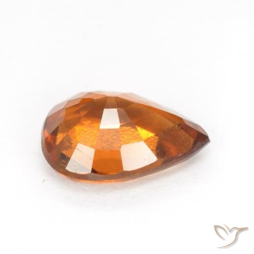 Grenat Hessonite Orange terreux naturelle En forme de poire, 1.20 ct, VS-SI