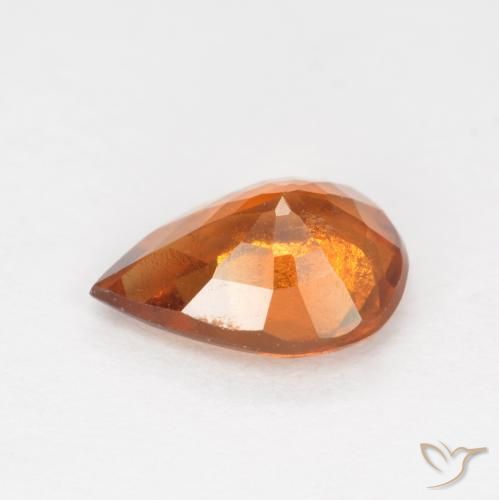 Grenat Hessonite Orange foncé naturelle En forme de poire, 1.17 ct, VS-SI