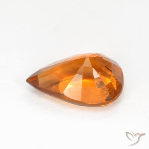 Grenat Hessonite Orange terreux naturelle En forme de poire, 1.21 ct, VS-SI