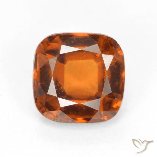 Grenat Hessonite Orange moyen naturelle Coussin, 1.94 ct, VS