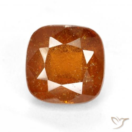 Grenat Hessonite Ambre orange naturelle Coussin, 2.48 ct, SI