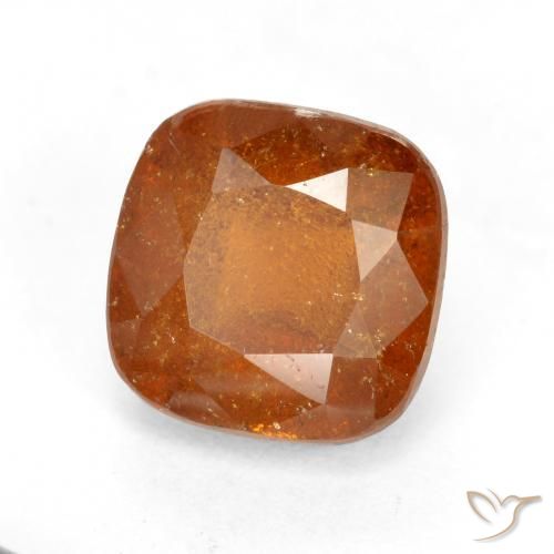 Grenat Hessonite Ambre orange naturelle Coussin, 2.48 ct, SI