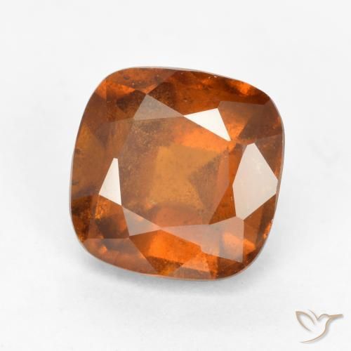 Grenat Hessonite Orange moyen-foncé naturelle Coussin, 2.05 ct, VS-SI