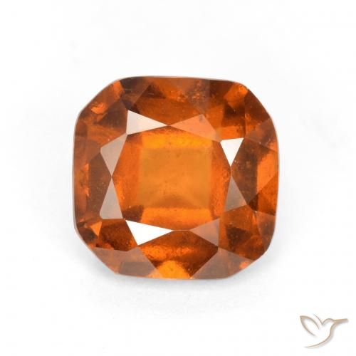 Grenat Hessonite Orange foncé naturelle Octogone / coupe Émeraude, 1.65 ct, VS-SI