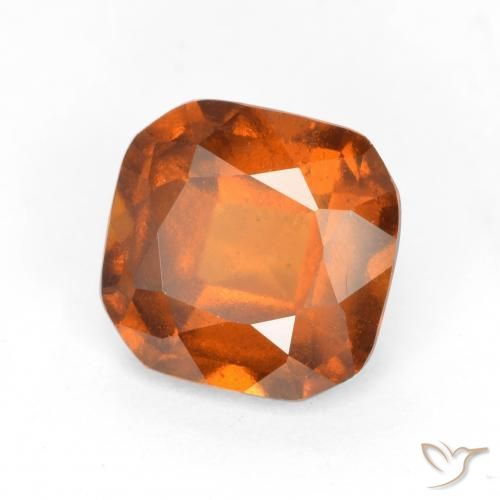 Grenat Hessonite Orange foncé naturelle Octogone / coupe Émeraude, 1.65 ct, VS-SI