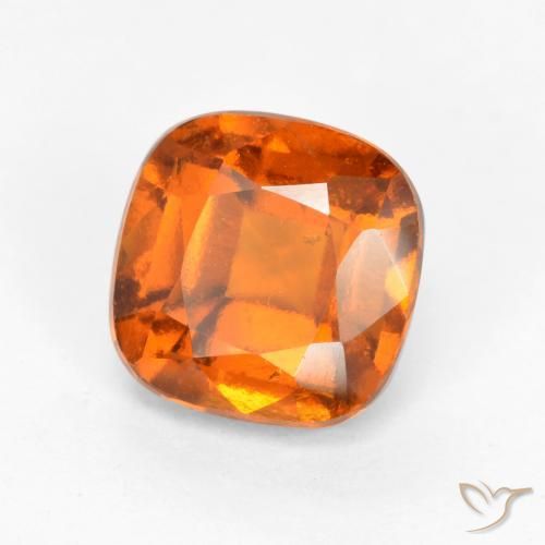 Grenat Hessonite Orange moyen naturelle Coussin, 2.10 ct, VS