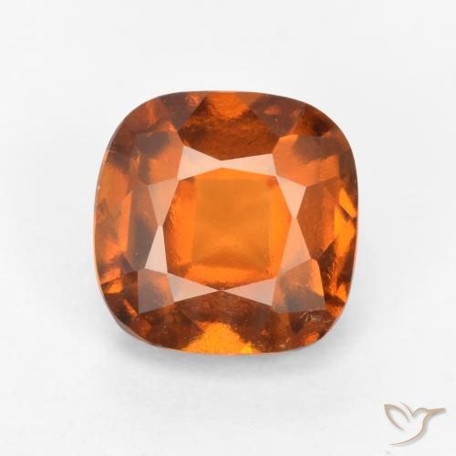 Grenat Hessonite Orange moyen-foncé naturelle Coussin, 2.24 ct, VS