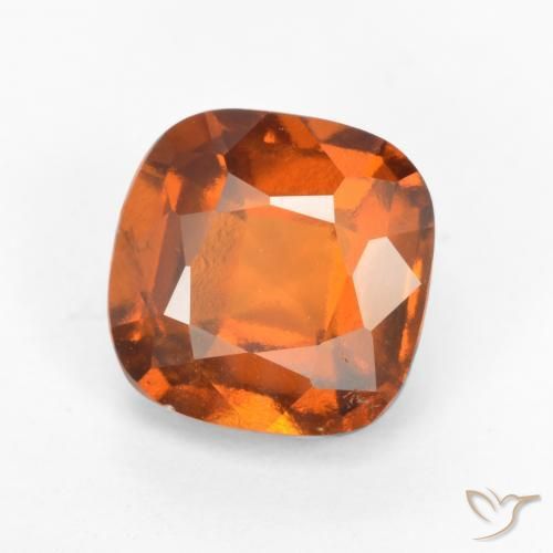 Grenat Hessonite Orange moyen-foncé naturelle Coussin, 2.24 ct, VS